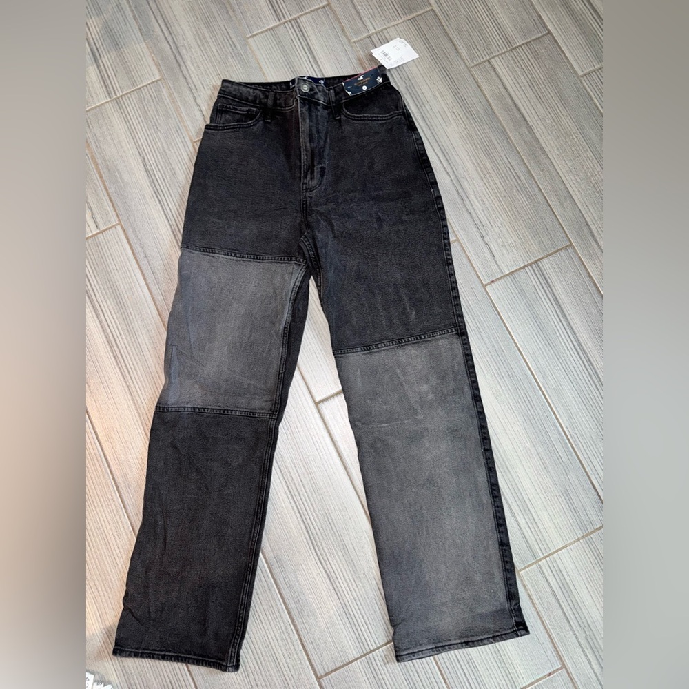 New Hollister black ultra high rise dad jeans size 3 R